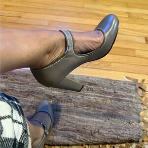 Rockport Taupe Mary Jane Heels